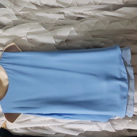 Csto. NWOT.   Blue: V-Neck; Lined; High-Low; Sleeveless Top. Size 22/24. - Picture 4 of 13